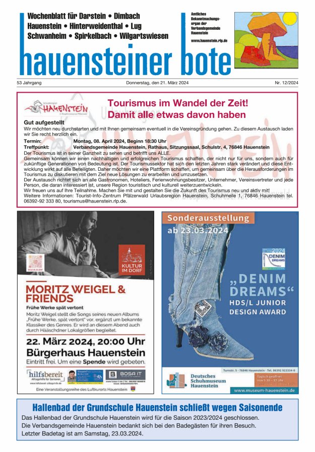 Hauensteiner Bote Titelblatt 12/2024