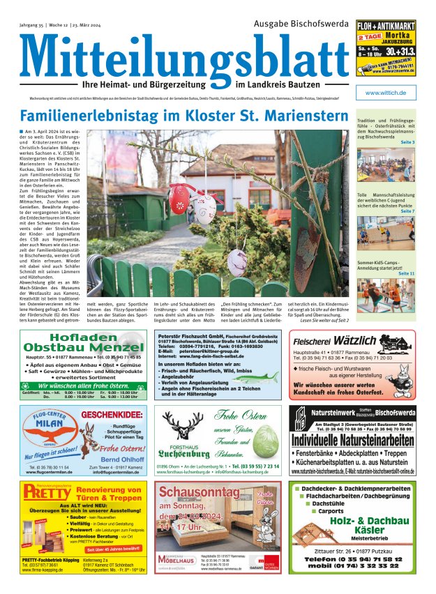 Mitteilungsblatt LK Bautzen Ausgabe Bischofswerda Titelblatt 11/2024