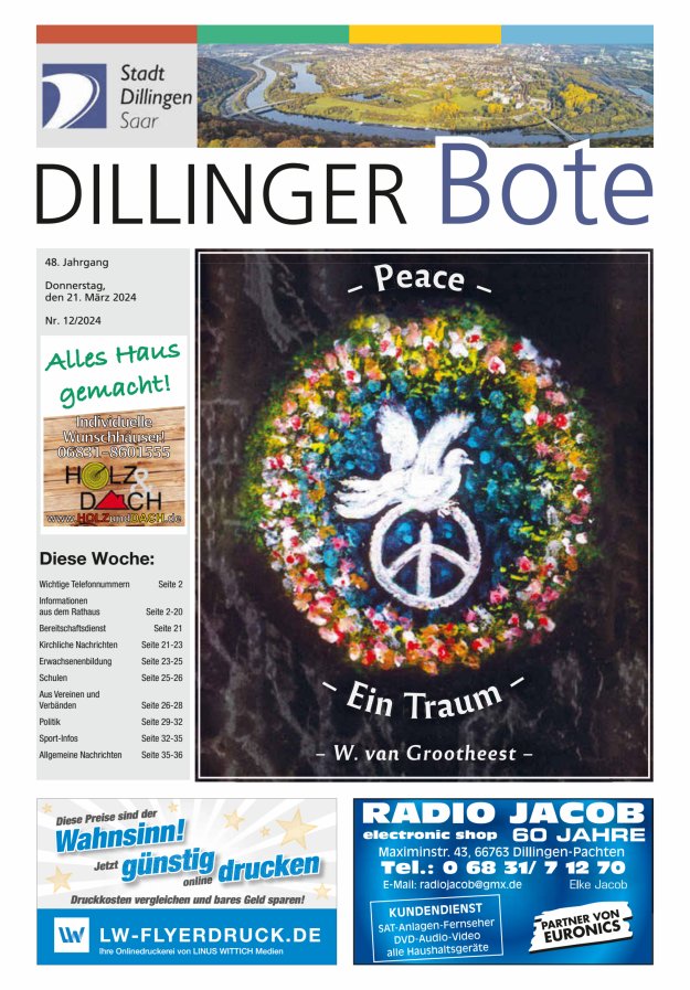Dillinger Bote Titelblatt 12/2024