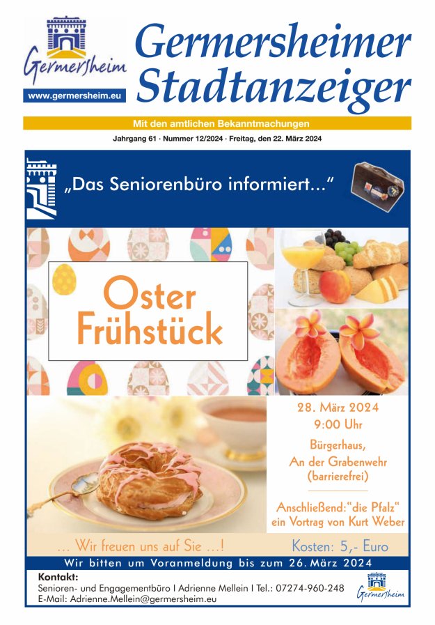 Germersheimer Stadtanzeiger Titelblatt 12/2024