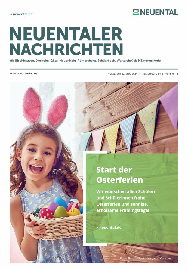 Neuentaler Nachrichten Titelblatt 12/2024