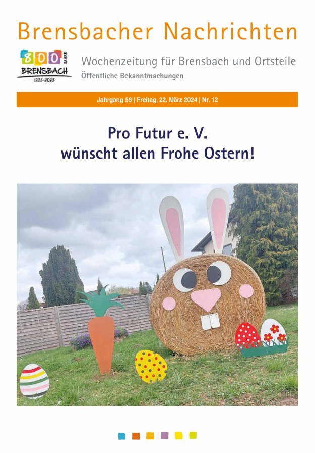 Brensbacher Nachrichten Titelblatt 12/2024