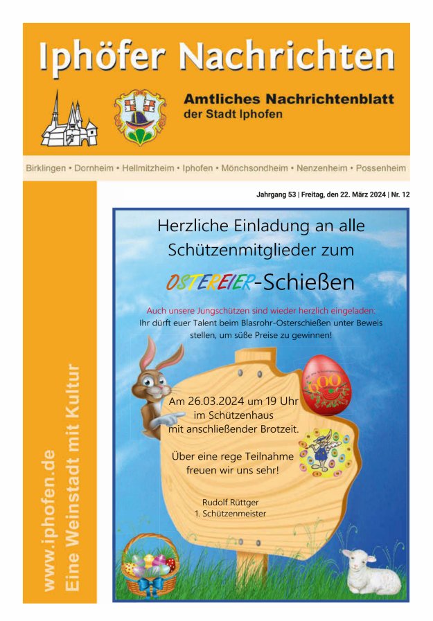 Iphöfer Nachrichten Titelblatt 12/2024