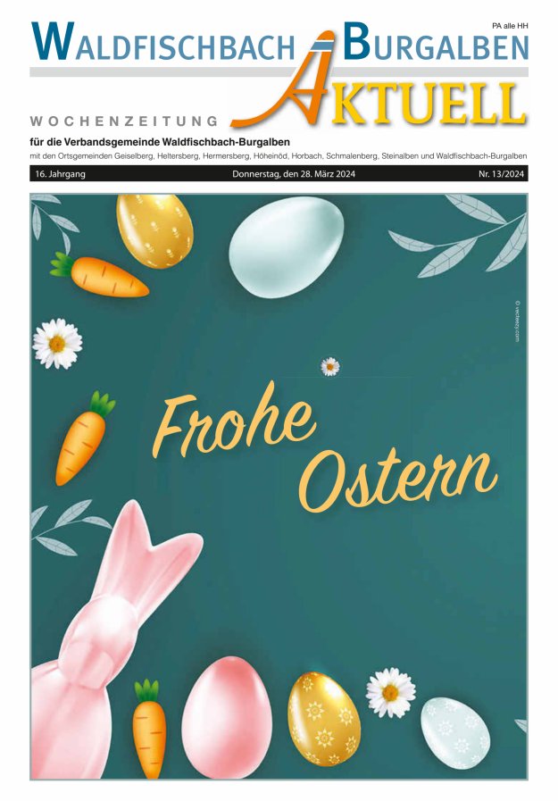 Amtsblatt der Verbandsgemeinde Waldfischbach-Burgalben Titelblatt 13/2024