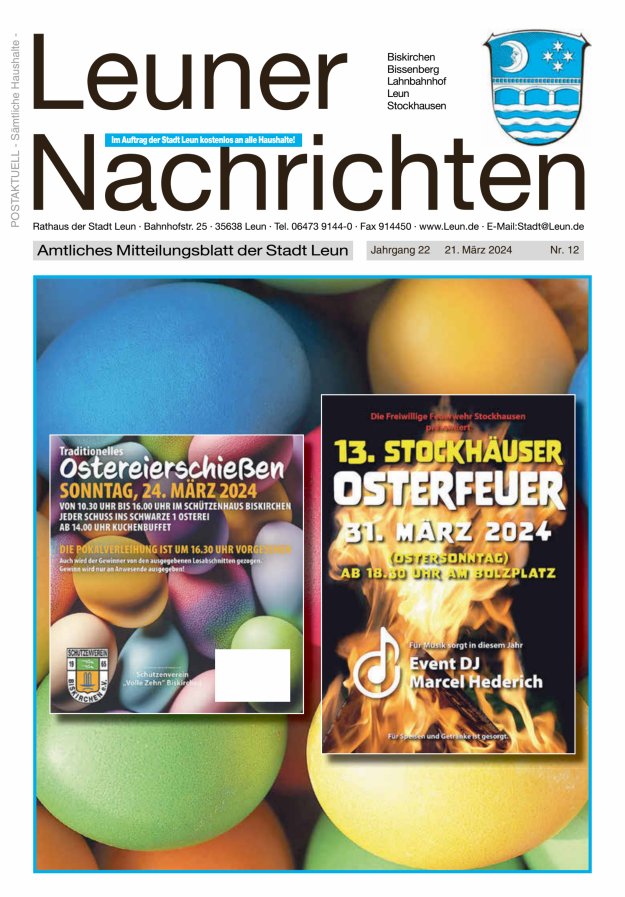 Leuner Nachrichten Titelblatt 12/2024