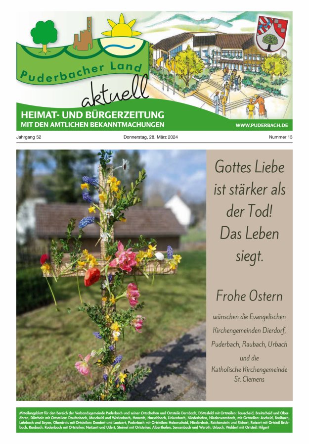 Puderbacher Land aktuell Titelblatt 13/2024