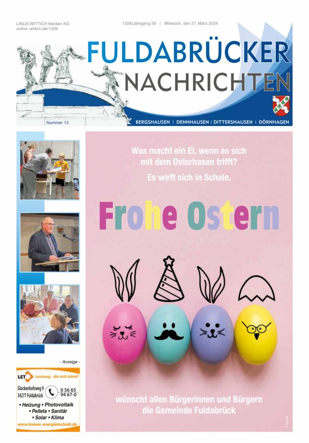 Fuldabrücker Nachrichten Titelblatt 13/2024