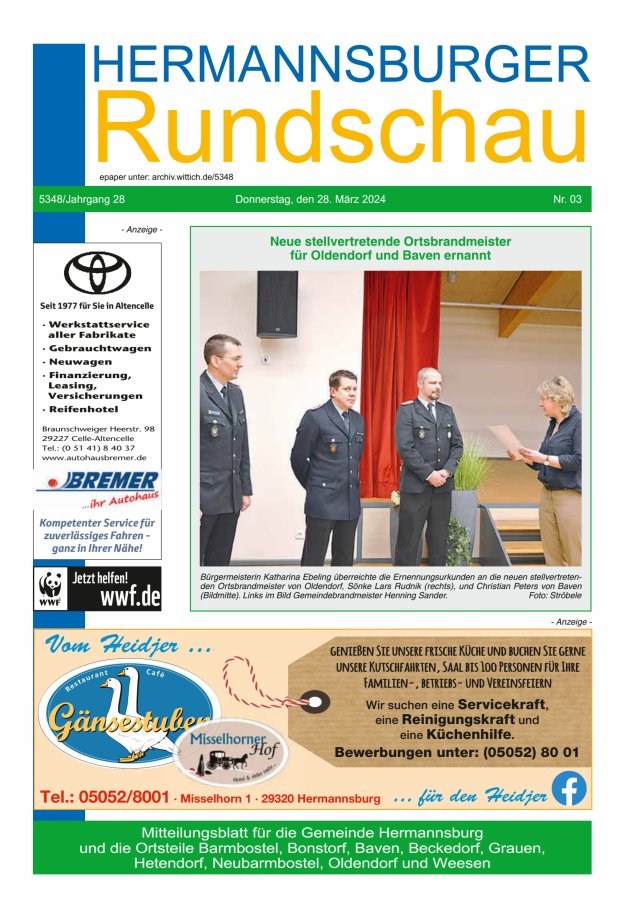 Hermannsburger Rundschau Titelblatt 03/2024