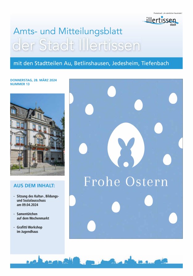 Amts- und Mitteilungsblatt Stadt Illertissen Titelblatt 13/2024