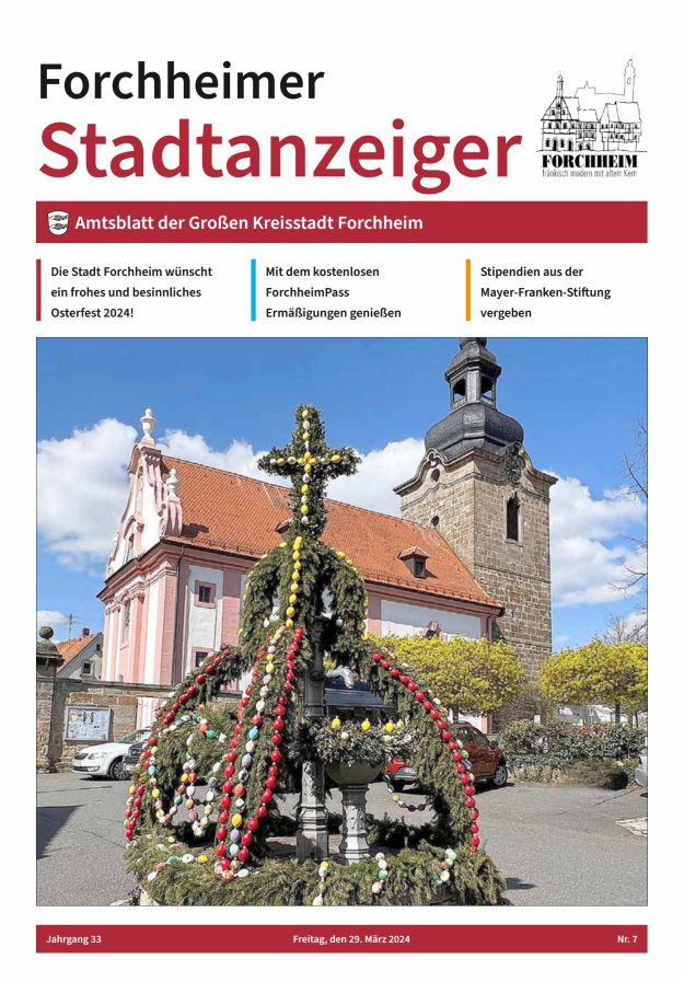 Forchheimer Stadtanzeiger Titelblatt 07/2024