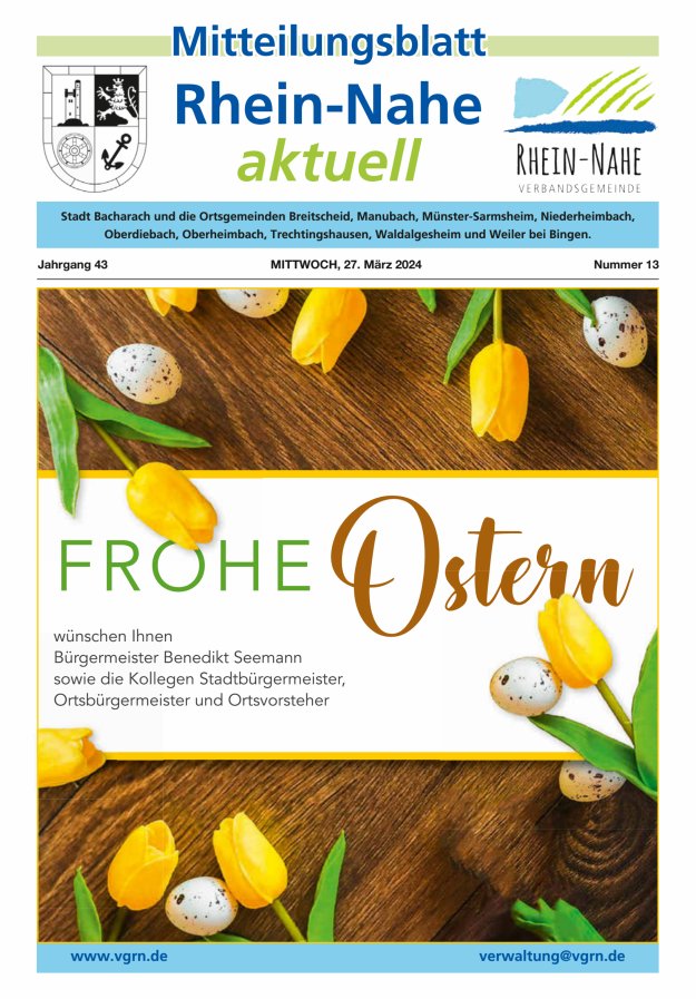 Rhein-Nahe aktuell Titelblatt 13/2024