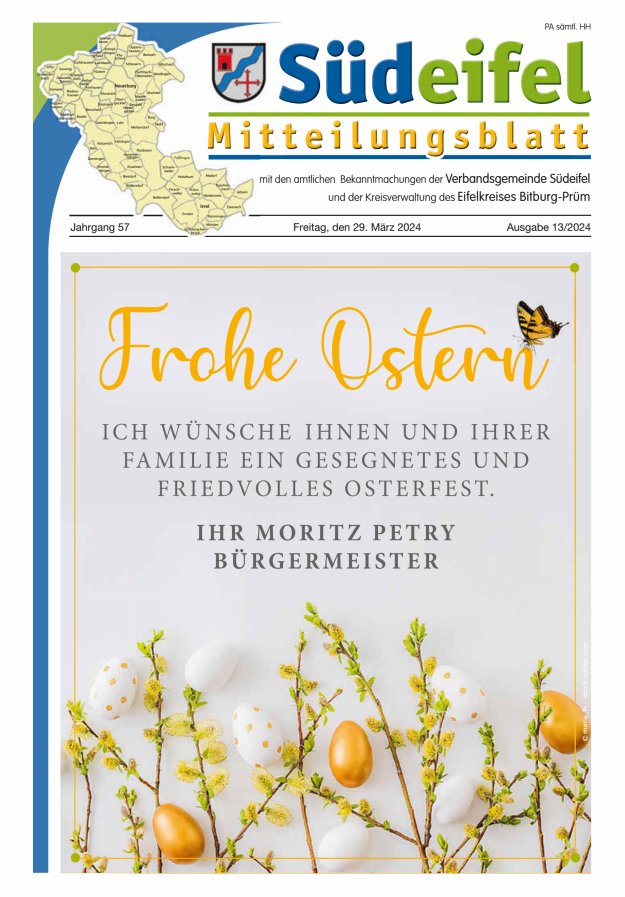 Mitteilungsblatt Südeifel Titelblatt 13/2024
