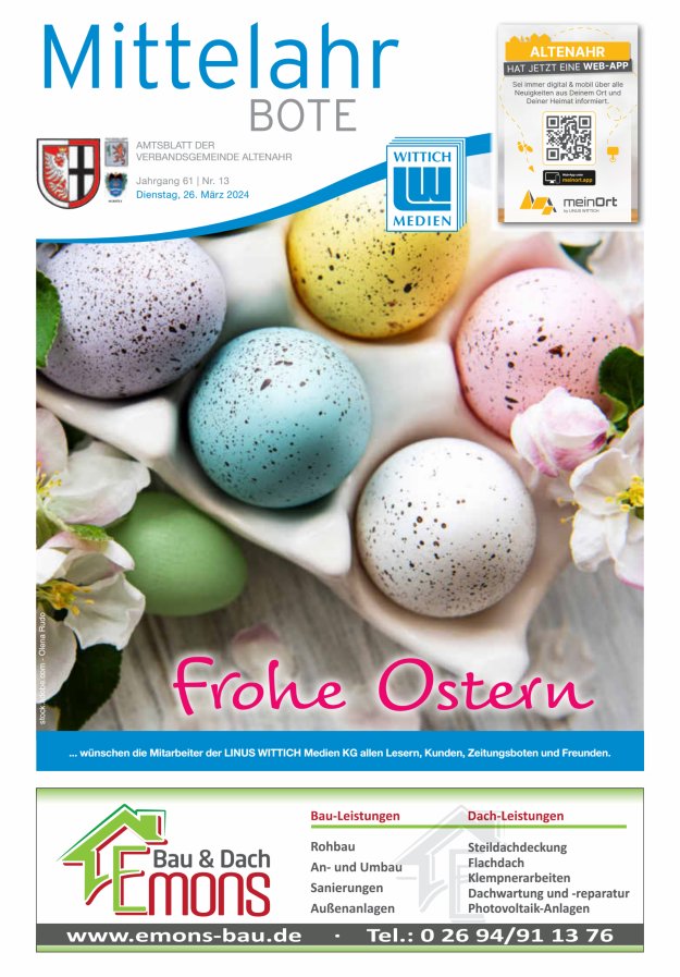 Mittelahr Bote Titelblatt 13/2024