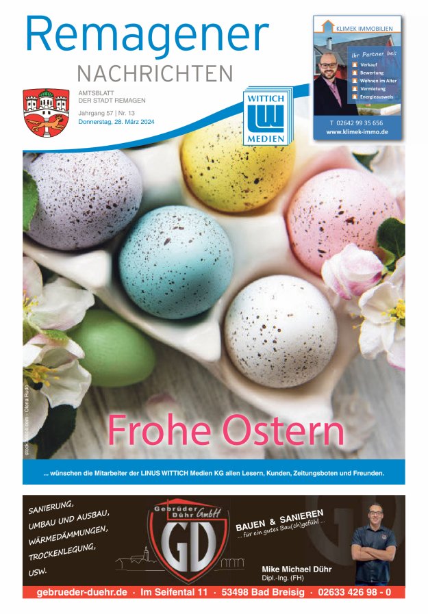 Remagener Nachrichten Titelblatt 13/2024