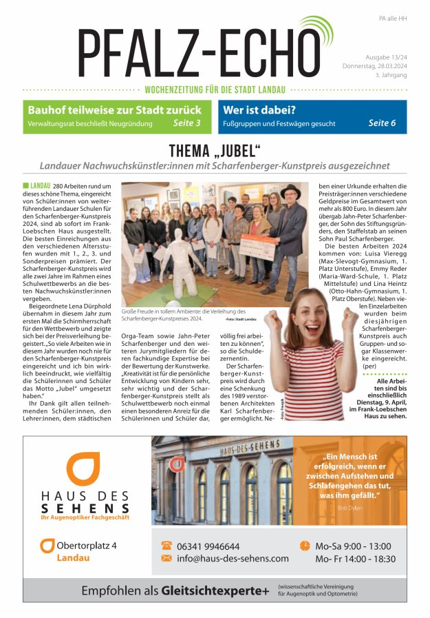 Pfalz-Echo Titelblatt 13/2024