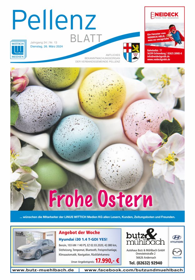 Pellenzblatt Titelblatt 13/2024