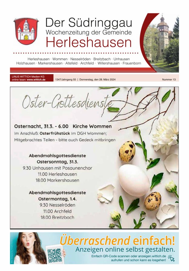 Der Südringgau Titelblatt 13/2024