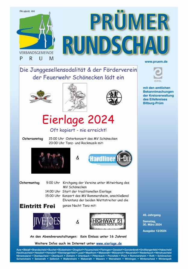 Prümer Rundschau Titelblatt 13/2024