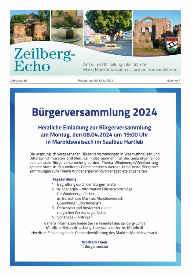 Zeilberg-Echo Titelblatt 07/2024