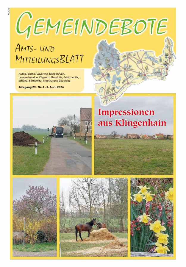 Gemeindebote - Amts- und Mitteilungsblatt Titelblatt 04/2024