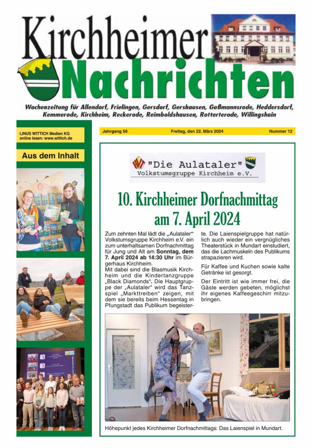 Kirchheimer Nachrichten Titelblatt 12/2024