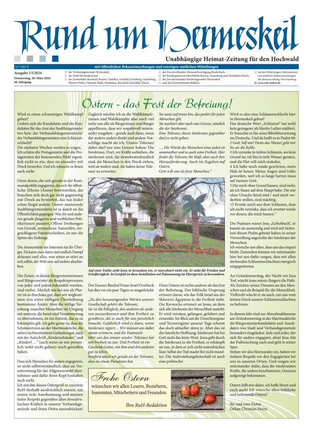 Rund um Hermeskeil Titelblatt 13/2024