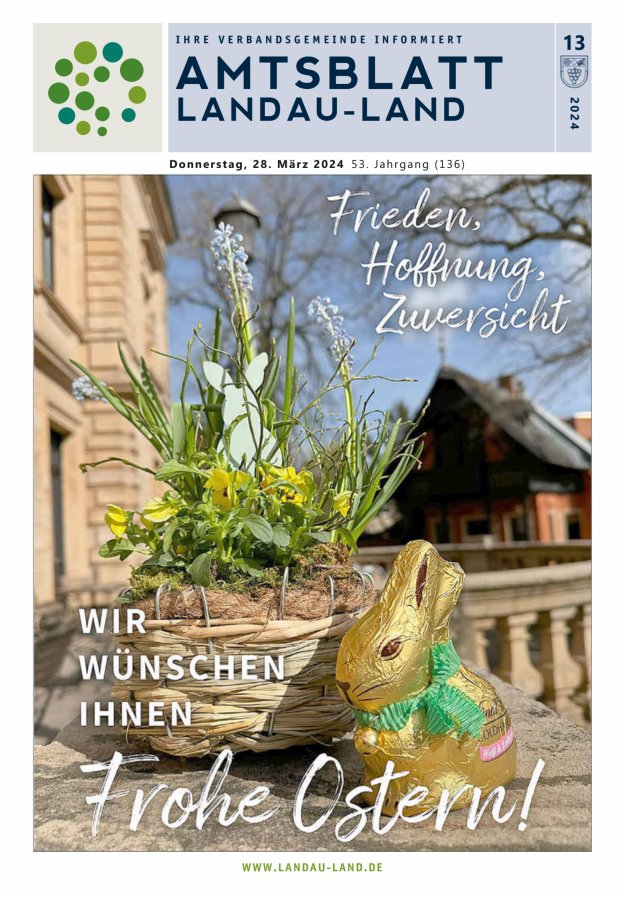 Amtsblatt VG Landau-Land Titelblatt 13/2024