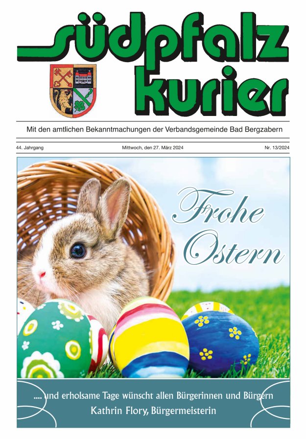 Südpfalz Kurier - VG Bad Bergzabern Titelblatt 13/2024