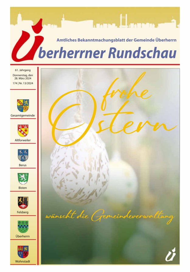 Überherrner Rundschau Titelblatt 13/2024