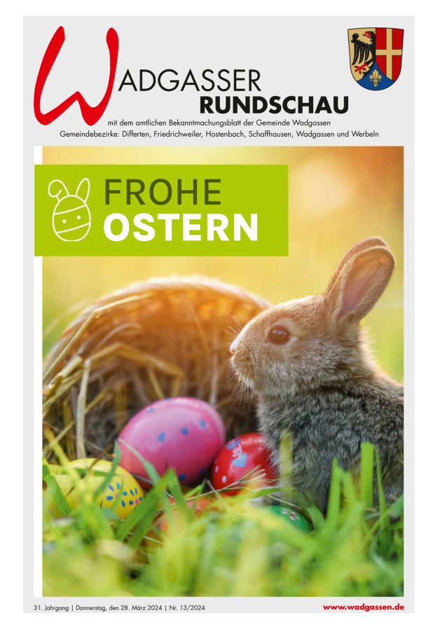 Wadgasser Rundschau Titelblatt 13/2024
