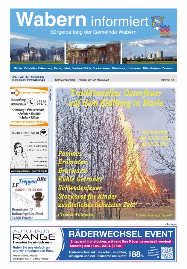 Wabern informiert Titelblatt 13/2024