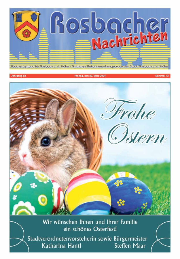 Rosbacher Nachrichten Titelblatt 13/2024