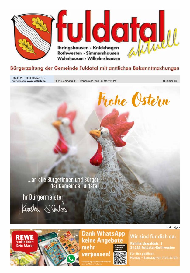 Fuldatal aktuell Titelblatt 13/2024