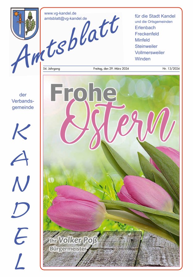 Amtsblatt VG Kandel Titelblatt 13/2024