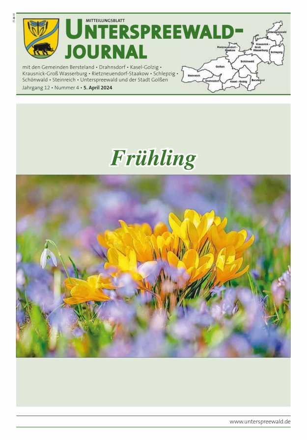Unterspreewald-Journal Titelblatt 04/2024
