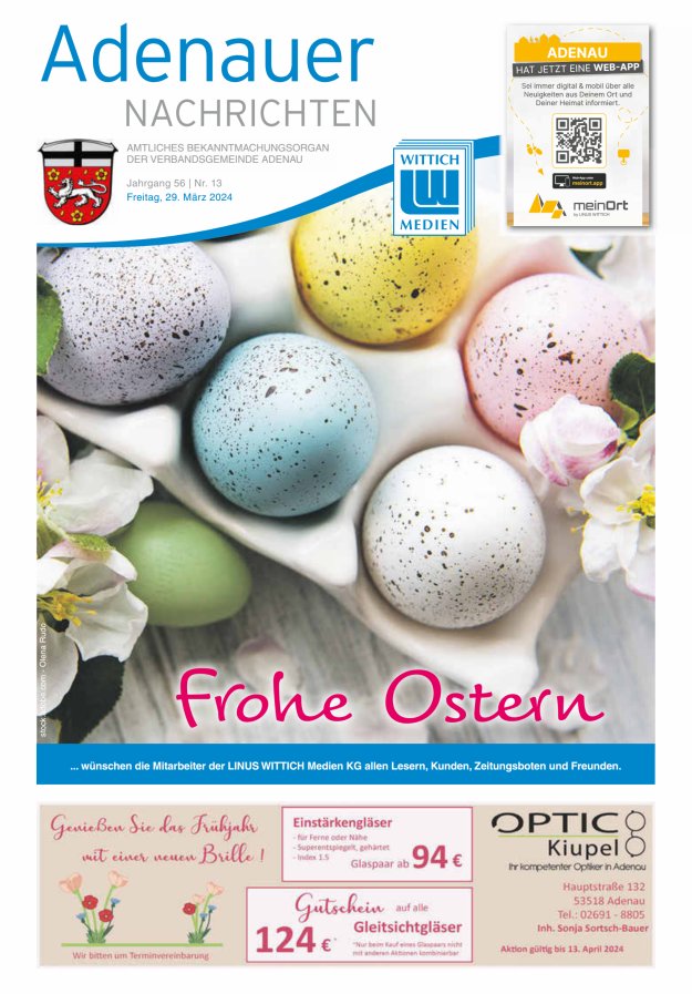 Adenauer Nachrichten Titelblatt 13/2024