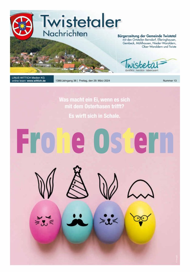 Twistetaler Nachrichten Titelblatt 13/2024