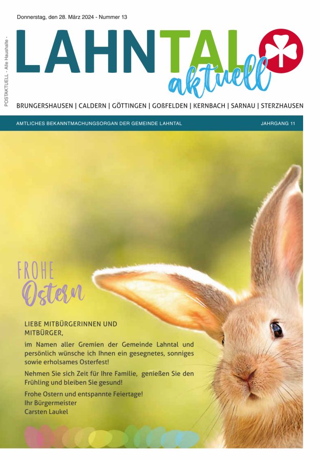 Amtliches Bekanntmachungsorgan der Gemeinde Lahntal Titelblatt 13/2024
