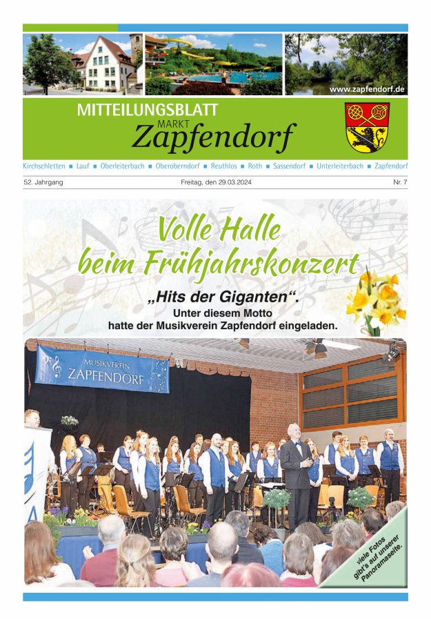 Mitteilungsblatt Markt Zapfendorf Titelblatt 07/2024
