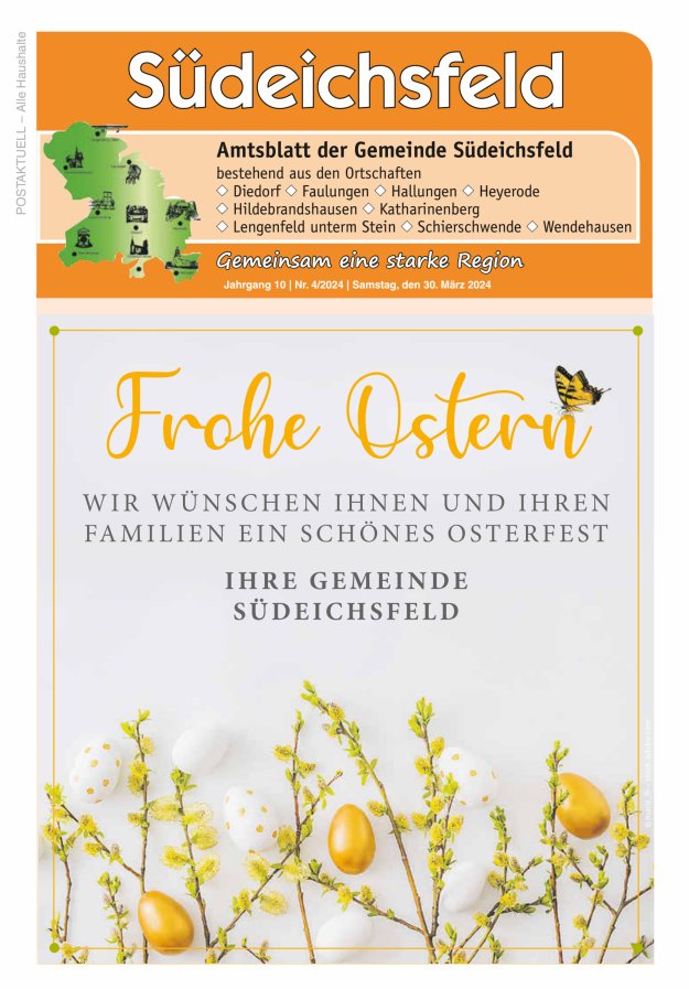 Amtsblatt der Gemeinde Südeichsfeld Titelblatt 04/2024