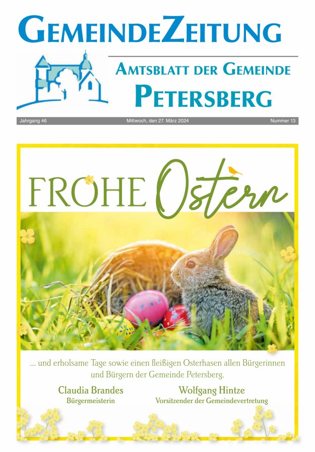 Amtsblatt Blickpunkt Petersberg Titelblatt 13/2024