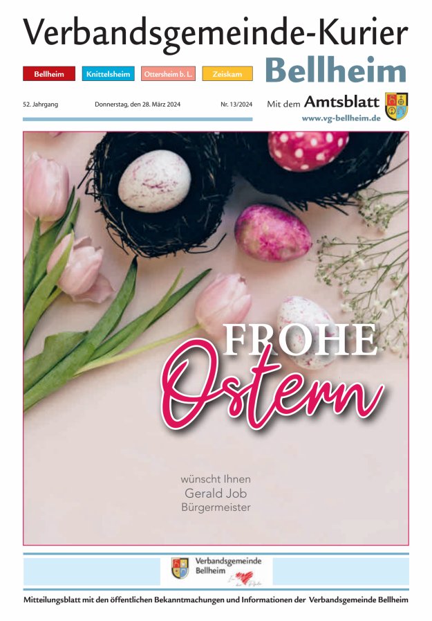 Verbandsgemeinde-Kurier Bellheim Titelblatt 13/2024