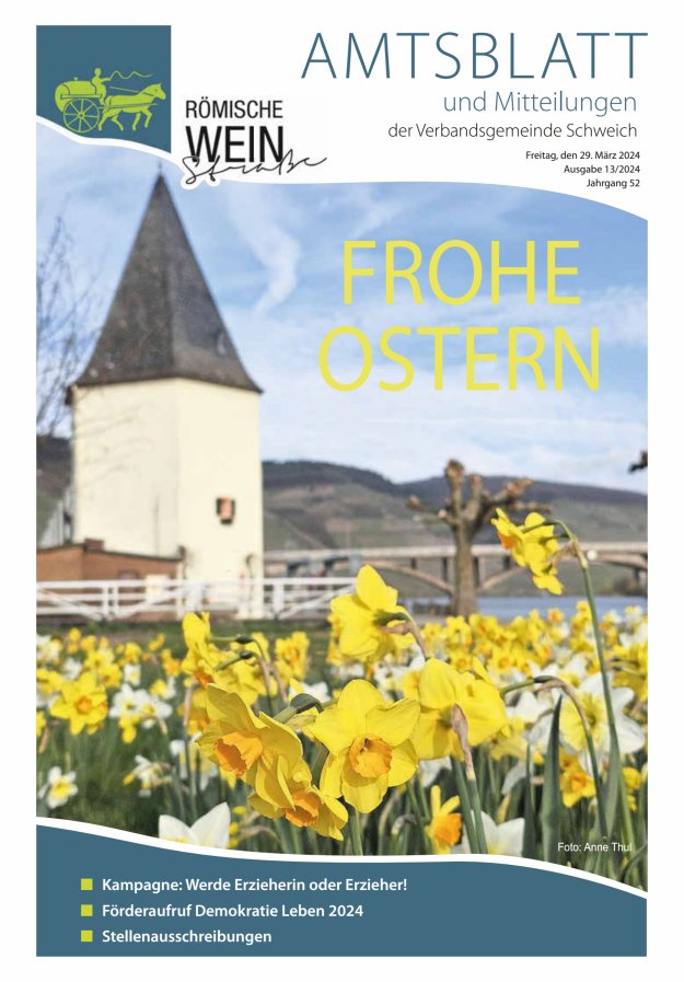 Amtsblatt VG Schweich Titelblatt 13/2024