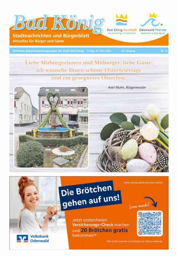 Bad Königer Stadtnachrichten und Badeblatt Titelblatt 13/2024