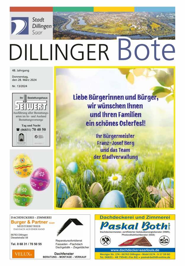 Dillinger Bote Titelblatt 13/2024