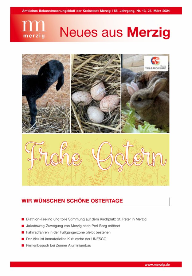 Neues aus Merzig Titelblatt 13/2024
