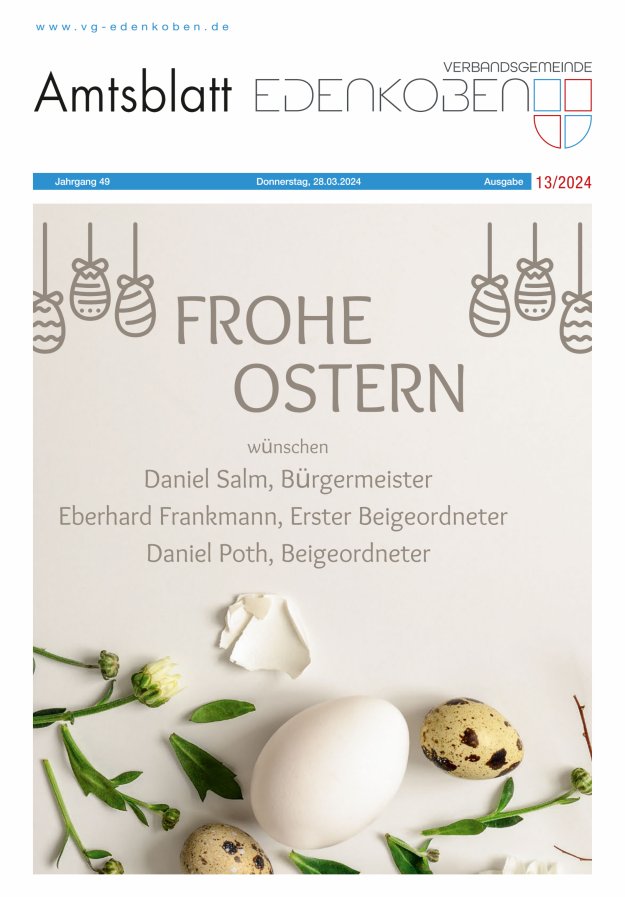 Amtsblatt VG Edenkoben Titelblatt 13/2024