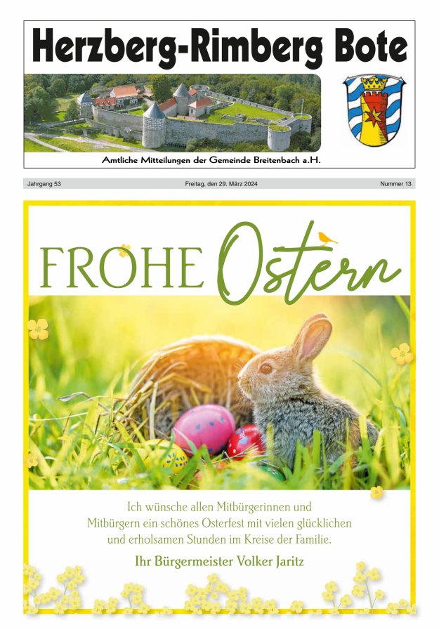 Herzberg-Rimberg Bote Titelblatt 13/2024