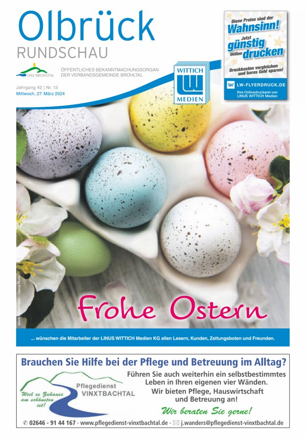 Olbrück Rundschau Titelblatt 13/2024