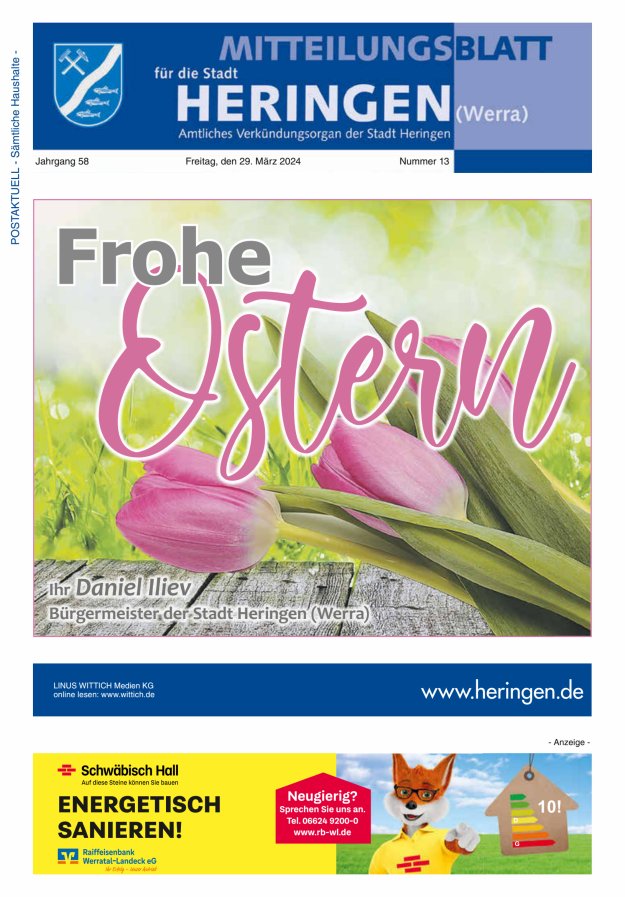 Mitteilungsblatt Heringen Titelblatt 13/2024